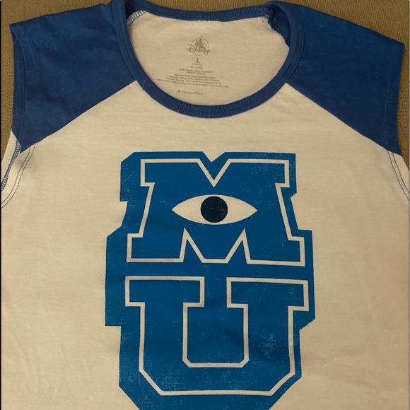 Disney Tops - Disney MU Sleeveless Tee. White/Blue New with Tags
